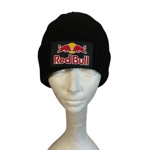 Red Bull Cuffed Black Knit Beanie NEW